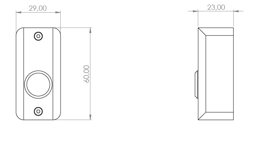 SMB-S001(LED)-rdgn kisméretű fém nyomógomb, piros-zöld led méretei